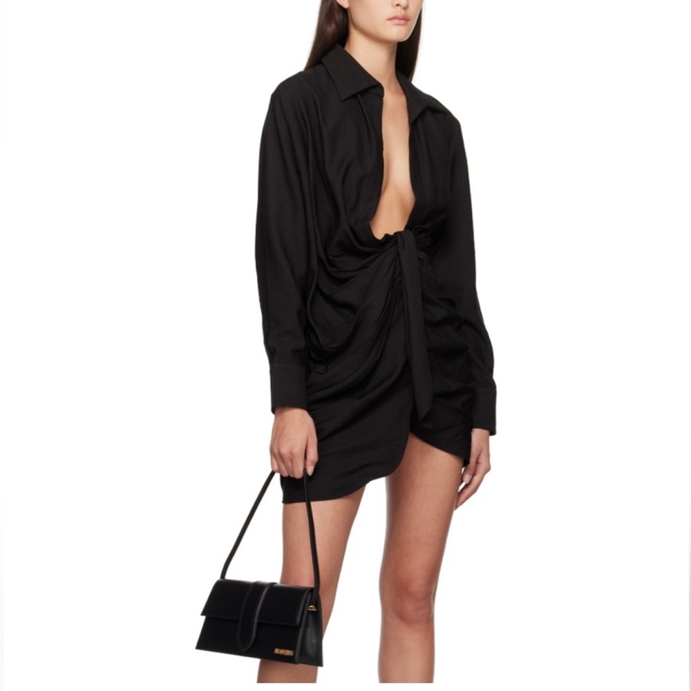 Jacquemus Black Le Raphia 'La robe Bahia' Minidress